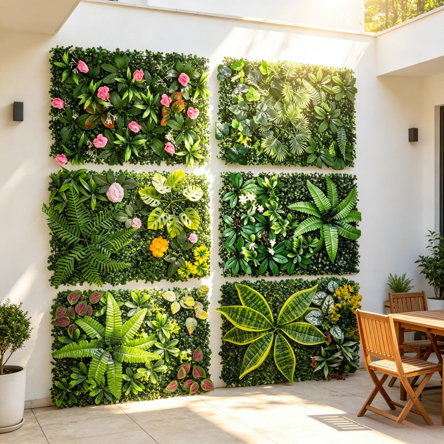 Panel de Pared Verde Artificia - Flower Wall Panel reseña y precio