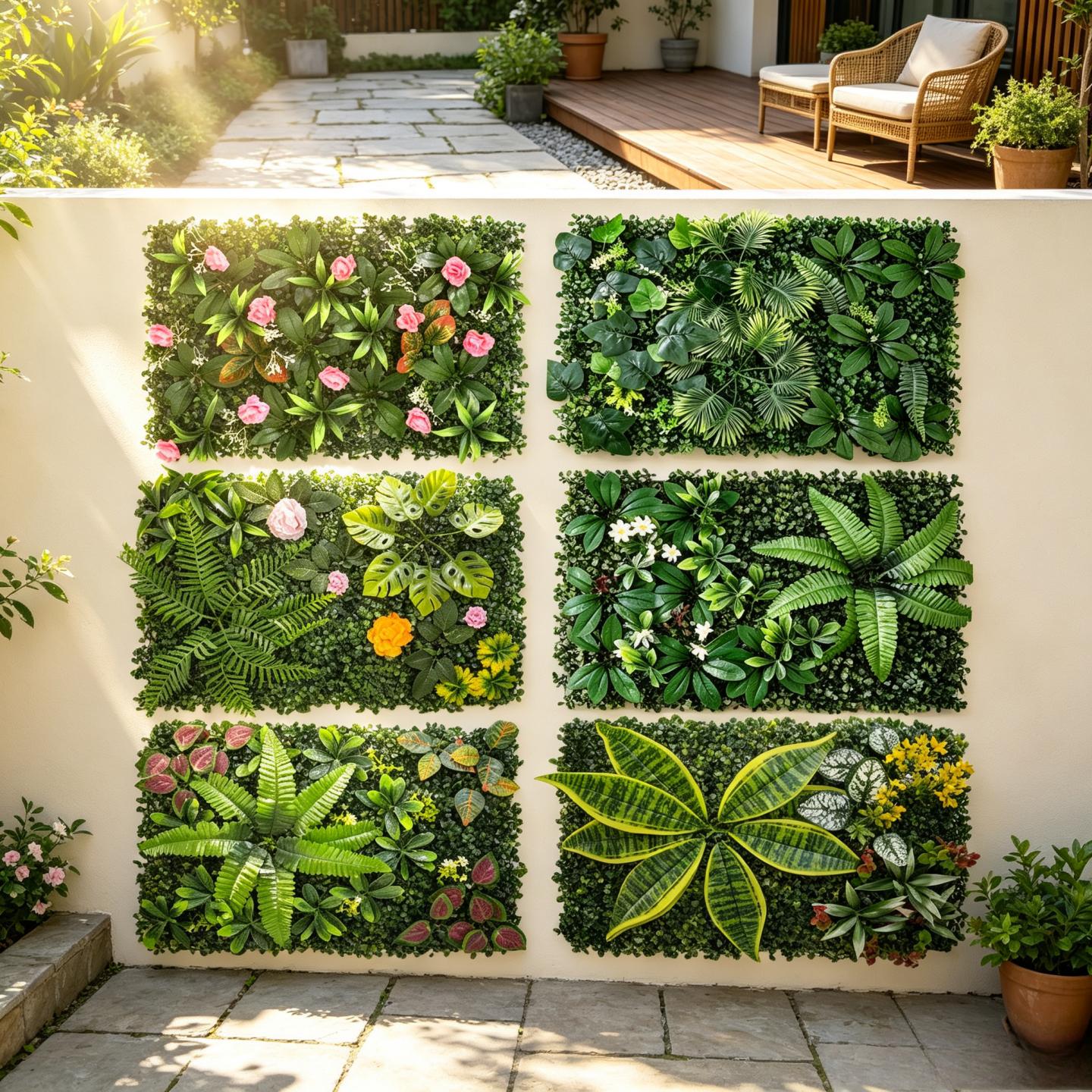 Panel de Pared Verde Artificia - Flower Wall Panel reseña y precio