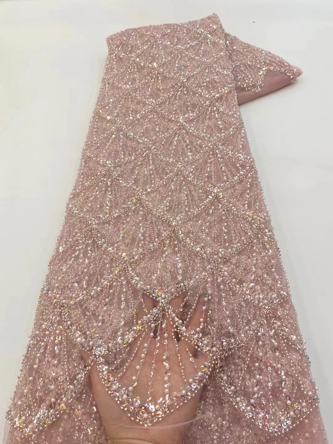 Tela de encaje de tul africano - Glitter Tablecloth reseña y precio