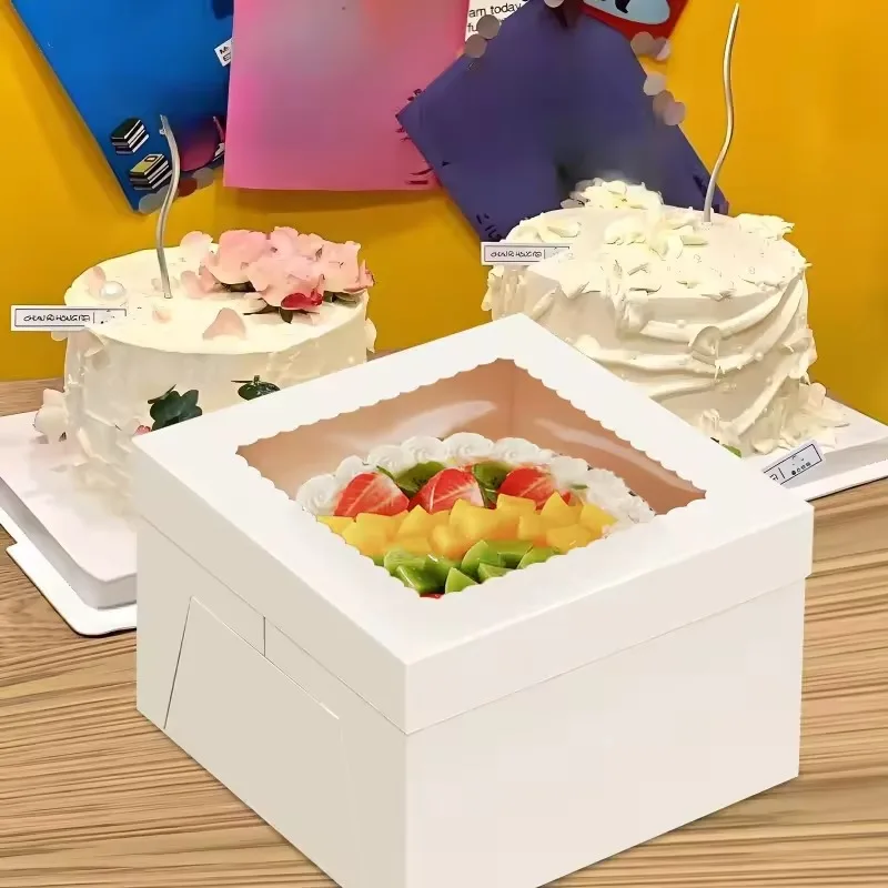 Cajas de pastel blancas cuadra - Event Party Box reseña y precio